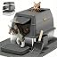 Stainless Steel Litter Box with Lid,Front Entry Top Exit Kitty LitterBox,Extra Large Enclosed Metal Cat Box with Litter Scoop & Litter Mat-Black