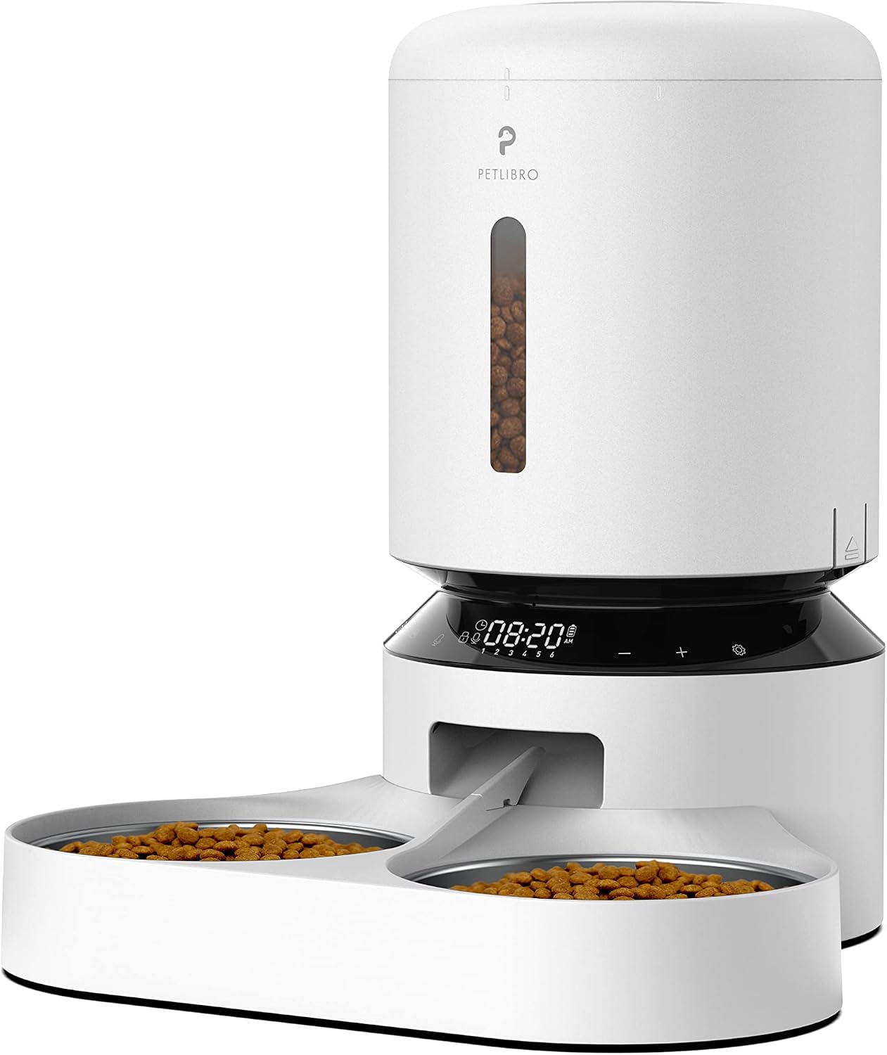 PETLIBRO Automatic Cat Feeder with Camera for Two Cats, 1080P HD Video with Night Vision, 5G WiFi Pet Feeder with 2-Way Audio for Cat & Dog, Low Food & Motion & Sound Alerts, Dual Tray, Black 5L