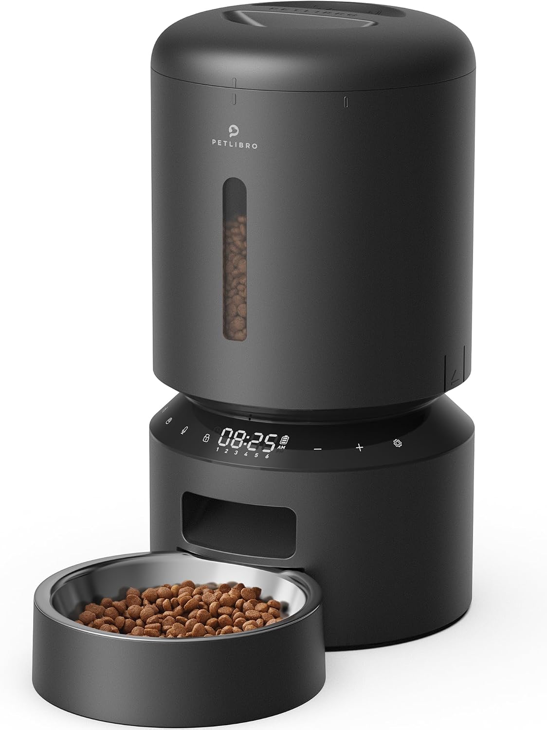 PETLIBRO Automatic Cat Feeder with Camera for Two Cats, 1080P HD Video with Night Vision, 5G WiFi Pet Feeder with 2-Way Audio for Cat & Dog, Low Food & Motion & Sound Alerts, Dual Tray, Black 5L